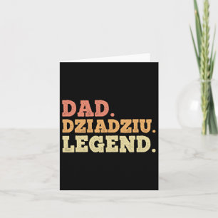Carte Papa Dziadziu Légende Retro Vintage Funny Legendai
