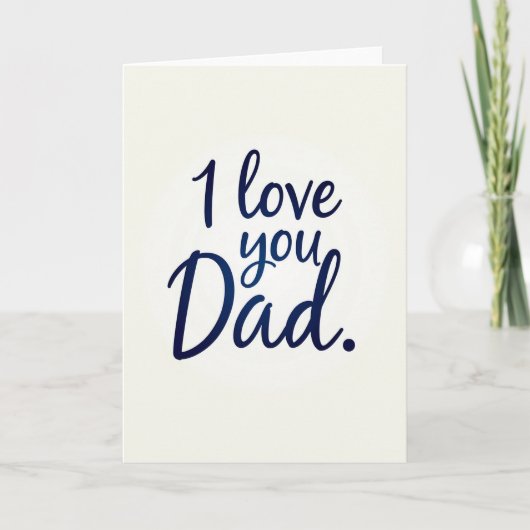 Carte Papa Écriture Élégante (Devant)