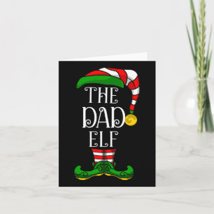 Carte Papa Elf Famille Correspondant Groupe Noël Funny P