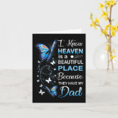 Carte Papa est mon ange gardien au ciel Jour de commémor (Fleur jaune)