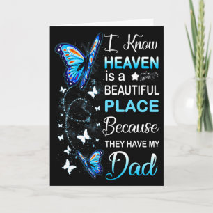 Carte Papa est mon ange gardien au ciel jour du souvenir