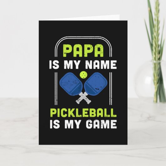Carte Papa est mon nom Pickleball est mon jeu (Devant)