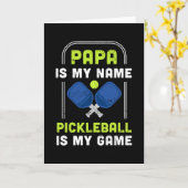 Carte Papa est mon nom Pickleball est mon jeu (Fleur jaune)