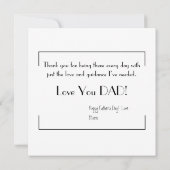 Carte Papa et enfant Fête des pères de mains (Dos)