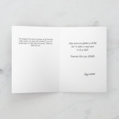 Carte Papa et Fille ensemble sur un banc Fête des pères (Intérieur)