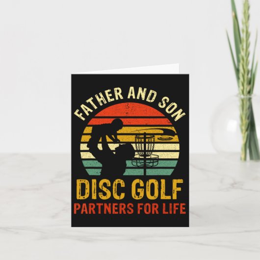 Carte Papa et fils partenaires de disc golf pour la vie (Devant)