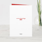 Carte Papa et moi, photo rouge et blanche (Dos)