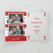 Carte Papa et moi, photo rouge et blanche (Intérieur)