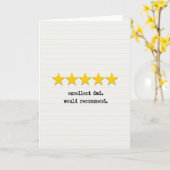 Carte Papa Exceptionnel Étoiles Dorées (Fleur jaune)
