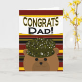 Carte Papa - Félicitations au soldat de l'armée ! (Fleur jaune)