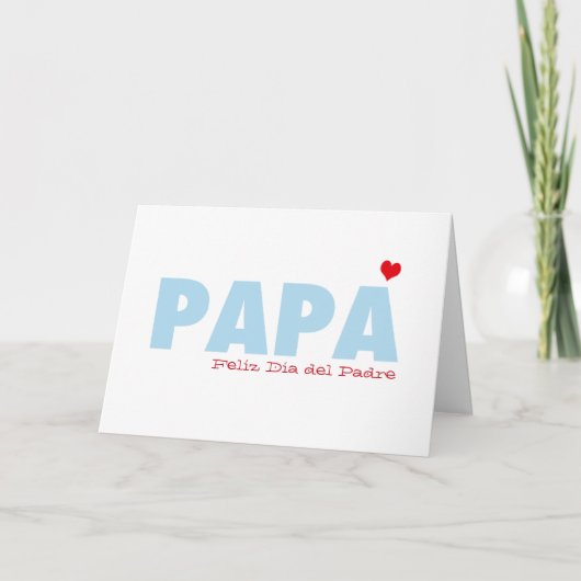Carte Papa Feliz Dia del Padre (Devant)