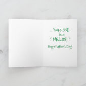 Carte Papa Fête des pères One dans un melon d'enfant ou (Intérieur)