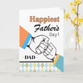 Carte Papa Fête du Père Fist Bump Inspiration (Fleur jaune)