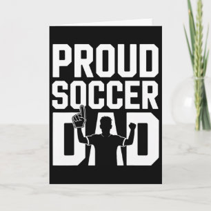 Carte Papa fier de footballeur Supporter joyeux pour pap