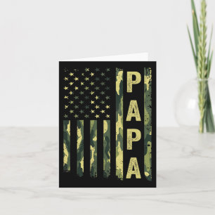 Carte Papa fier drôle Fête des Pères Papa Drapeau améric