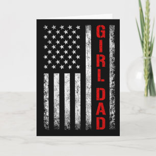 Carte Papa Fille Papa De Filles Drapeau Usa Fête Des Pèr