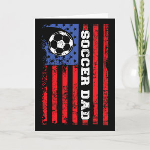 Carte Papa foot Usa Drapeau Fierté Américaine Pères