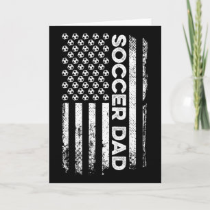 Carte Papa footballeur Drapeau américain Fête des pères