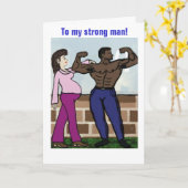 Carte Papa fort (Fleur jaune)