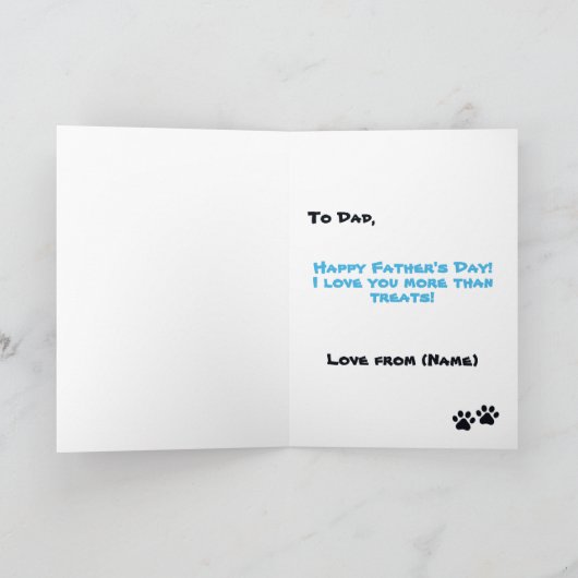 Carte Papa français Fête des pères Bouledogue français n (Intérieur)