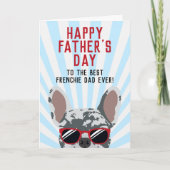 Carte Papa Frenchie de la Fête des Pères Bouledogue Fran (Devant)