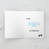 Carte Papa Frenchie de la Fête des Pères Bouledogue Fran (Intérieur)