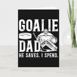 Carte Papa gardien de but de hockey drôle d'un gardien d