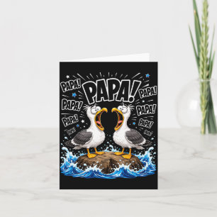 Carte Papa Goéland Papa drôle de goélands humour pour la