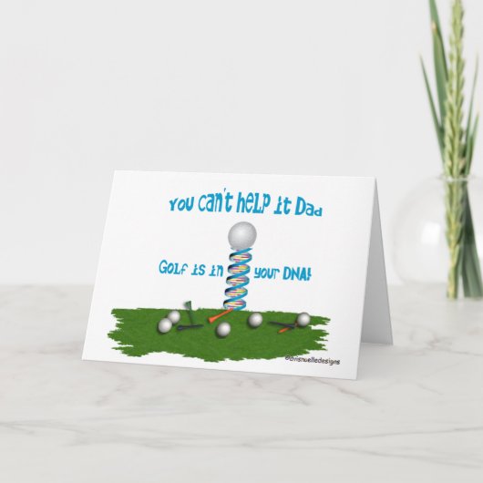 Carte Papa, Golf est dans ton ADN ! (Devant)