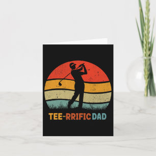 Carte Papa golf T-shirt pour la fête des pères golf rétr