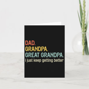 Carte Papa Grand-père Arrière-grand-père Je ne fais que