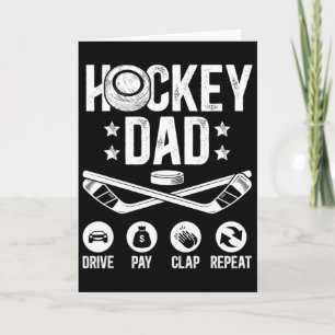 Carte Papa Hockey Conduis Paie Applaudit Joueur de Hocke