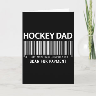 Carte Papa hockey scannez pour paiement drôle nouveauté