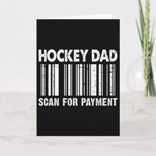Carte Papa hockey scannez pour paiement Rcode Fête des P