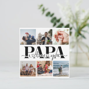 Carte Papa I Love You Custom Photo Collage
