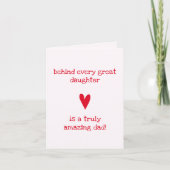 Carte Papa incroyable ! | Fille et papa - Fête des pères (Devant)