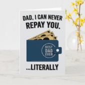 Carte Papa, je ne pourrai jamais te rendre la pareille F (Fleur jaune)