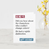 Carte Papa Joël Chameleon / Une dysfonction de reptile (Fleur jaune)