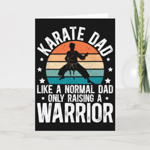 Carte Papa Karaté Élevant Un Guerrier Papa Karaté