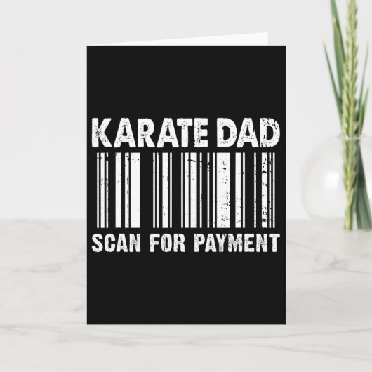Carte Papa Karaté Scan Pour Paiement Rcode Fête des Père (Devant)