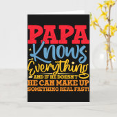 Carte Papa Know Everything Fathers Day Cool Father Funny (Fleur jaune)