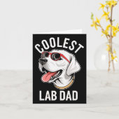 Carte Papa Lab Le Plus Cool Labrador Retriever Papa Chie (Fleur jaune)