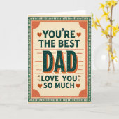 Carte Papa le Meilleur Tachetée (Fleur jaune)