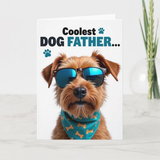 Carte Papa le Plus Cool Terrier (Devant)