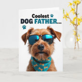 Carte Papa le Plus Cool Terrier (Fleur jaune)