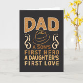 Carte Papa - Le premier héros du fils, le premier amour (Fleur jaune)