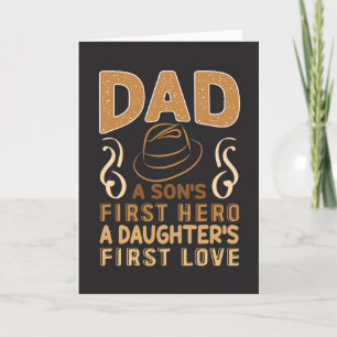 Carte Papa - Le premier héros du fils, le premier amour