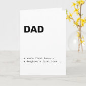 Carte Papa le premier héros d'un fils Joyeuse fête des p (Fleur jaune)