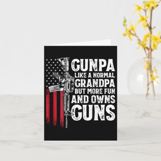 Carte Papa Like A Normal Grandpa Amusant Et Possède Des  (Fleur jaune)