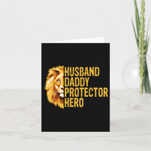 Carte Papa Lion Drôle Husnd Papa Protecteur Héros Pères